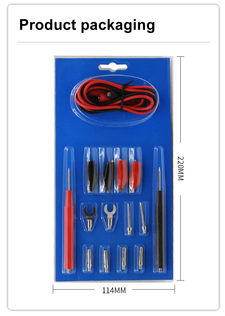 ELECTRICITE MULTIMETRE, 16 in 1 Test LineCâble de test, prise jack