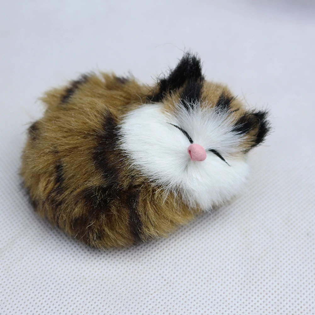 Simulation Cute Cats Kitten Sound Plush Doll Toy Hanging Basket Home Decoration