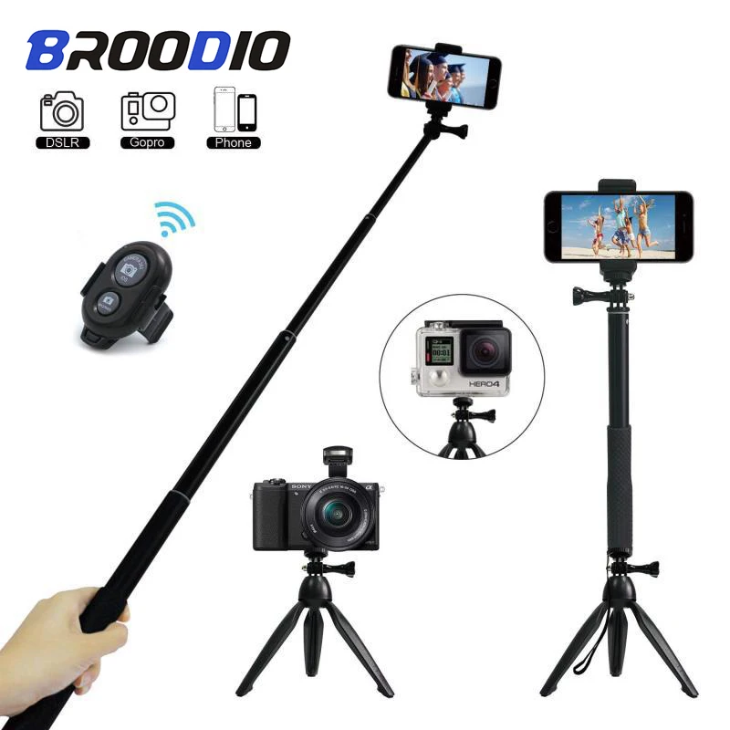 

Tripod Bluetooth Remote Control Self-Timer Clip Holder Selfie Dslr Tripod Stick Mount For Gopro Sports Camera Phone Stand Holder
