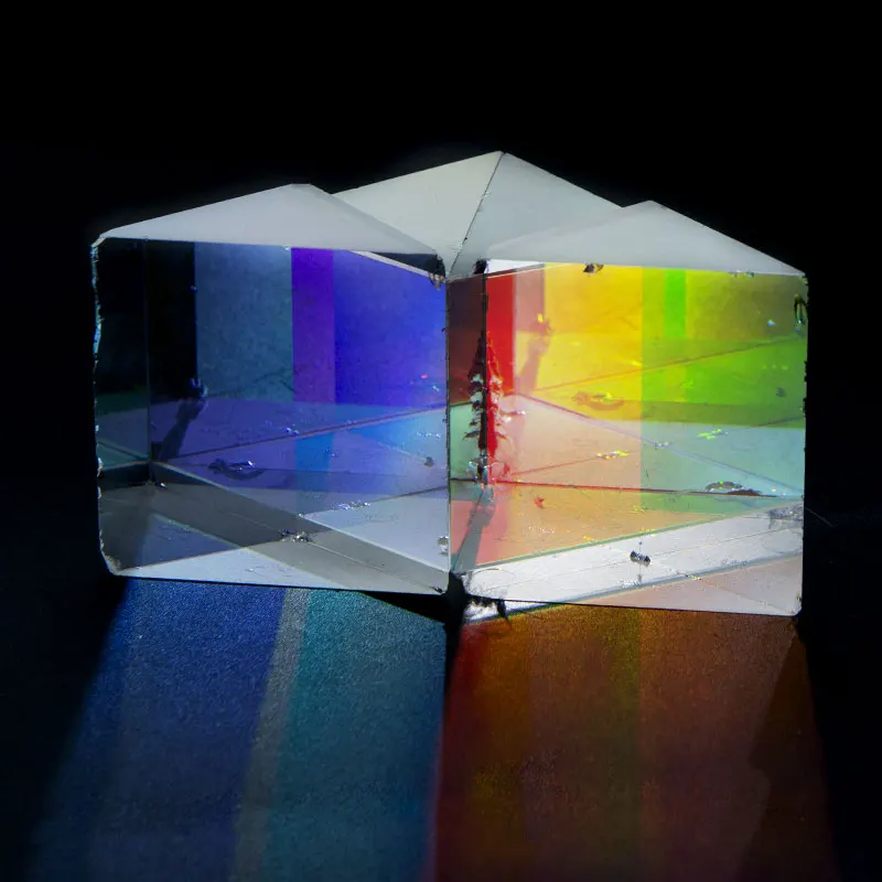 34*34*36 Defective Colorful Combiner Splitter Cross Dichroic Cube RGB Prism
