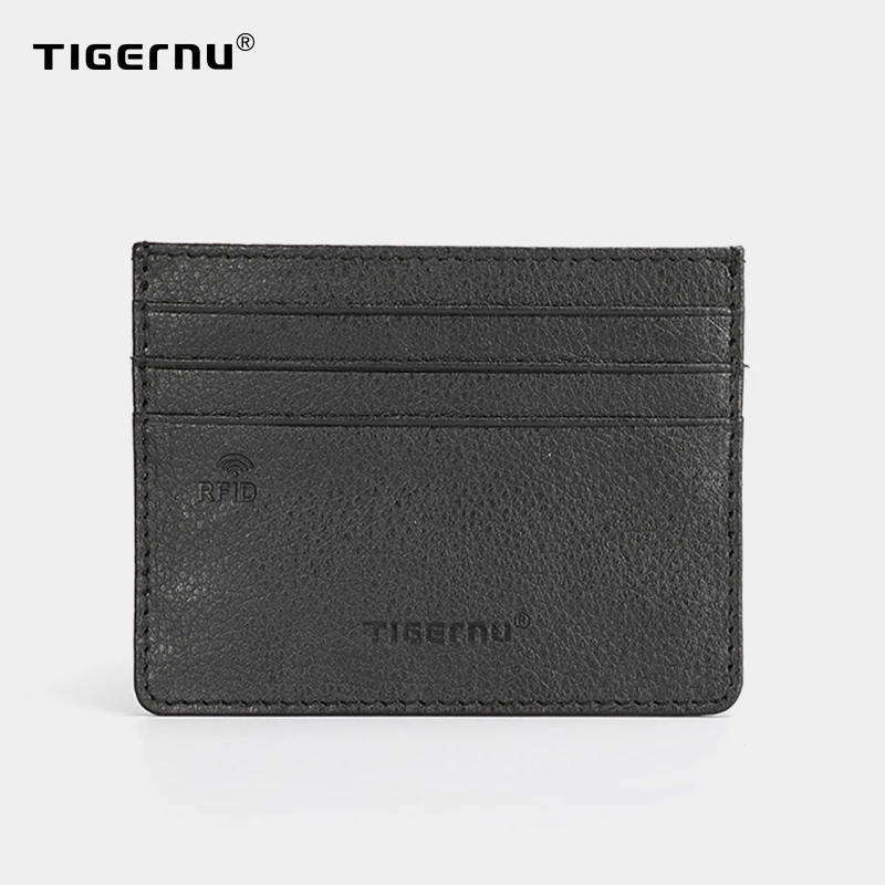 Men Wallet Card-Holder Rfid Blocking Anti-Theft Small Tigernu Purse Short Artificial-Leather