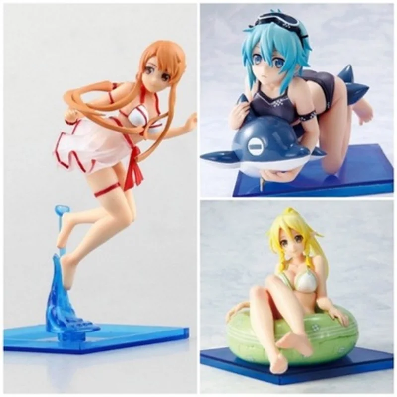 

8.5-17CM Sword Art Online anime figure Asada Shino Kirigaya Suguha Yuuki Asuna PVC action figure collection model toys gifts