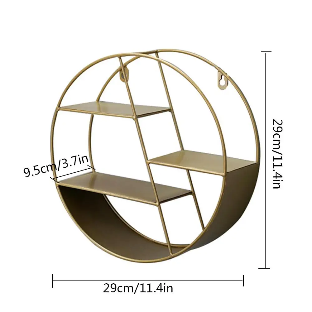 Круглая настенная полка кронштейны плавающие полки металлические подвесные декор для полки для спальни ванной комнаты офисные настенные полки белый черный
