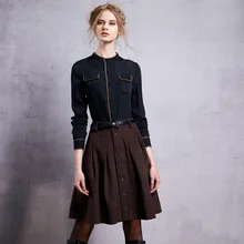 Осенне-зимняя юбка для женщин, шерстяная юбка лолита, короткая юбка для девочек, винтажная клетчатая мини-юбка