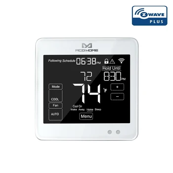 

Z-wave EU868.42MHz Heat Pump Regular AC Thermostat controller MCO Home MH-F500 4.2 inch touch panel