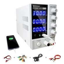 Fuente de alimentación Mini 3010D DC ajustable, 30V, 10A, 4 USB, Digital, Banco de laboratorio, regulador de voltaje, conmutación, fuente de alimentación de laboratorio