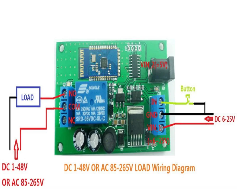 CE034_M DC 5V 6V 9V 12V 15V 24V Bluetooth релейный модуль Android APP пульт дистанционного управления