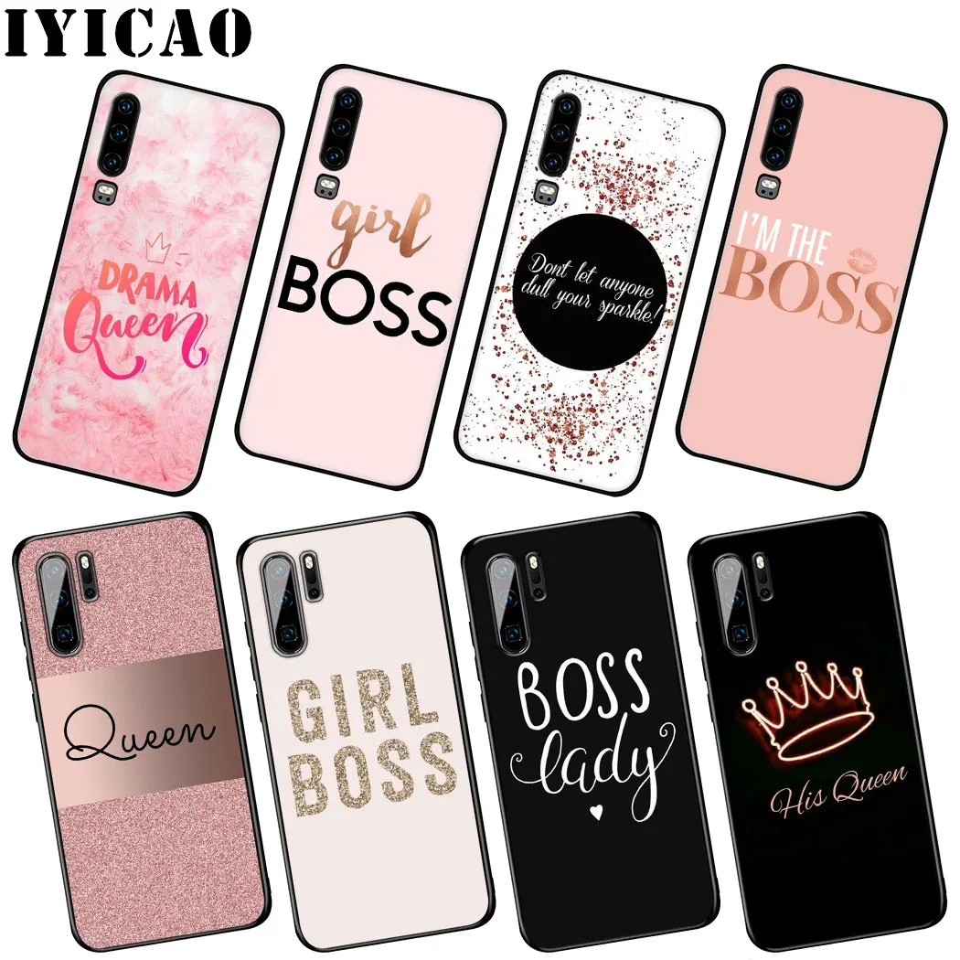 Мягкий силиконовый чехол IYICAO Boss Girl Для huawei P Smart Z Plus P30 P20 P10 Lite Pro, чехол для телефона