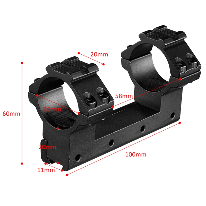 Rifle Scope Mount Ring FIRE WOLF Scope Mount Ring 25.4mm/30mm Hunting Airsoft Accessories ar15 Double Clamp Metal Tactical Fits 11mm Dovetail Rail