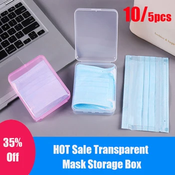 

5/10pcs Portable Dustproof Mask Storage Case Disposable Face Masks Container Safe Pollution-Free Protection Mask Cleaning Acces