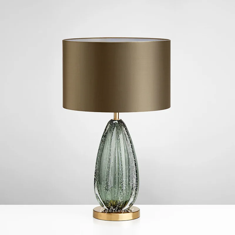 

Simple American Bedroom Table Lamp glazed bedside lamp creative study living room table lamp