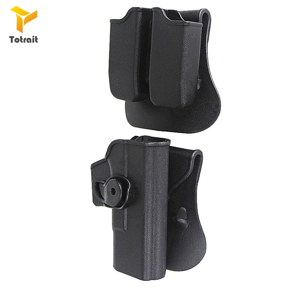 TOtrait Тактический IMI Glock боевой пистолет кобура Охота для Glock 17 19 22 26 31 чехол для пистолета с зажимом для журналов Чехлы аксессуары