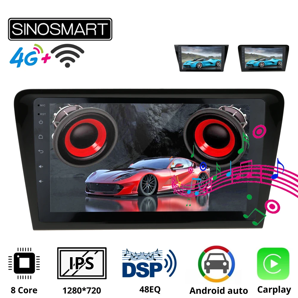 Sinosmart 8 ядер DSP 48EQ автомобильный радиоприемник с навигацией GPS для Volkswagen Bora 2012 2016 2din