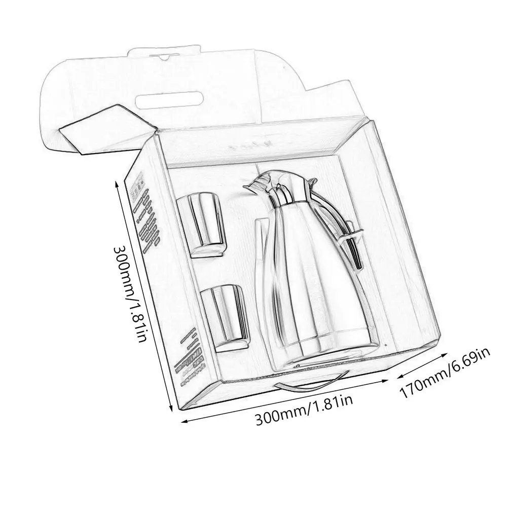 Красный/серебристый изоляционный горшок из нержавеющей стали, Европейский кофейник, Подарочная коробка, чашка для воды, домашние подарки, силикагель, семейный чайник