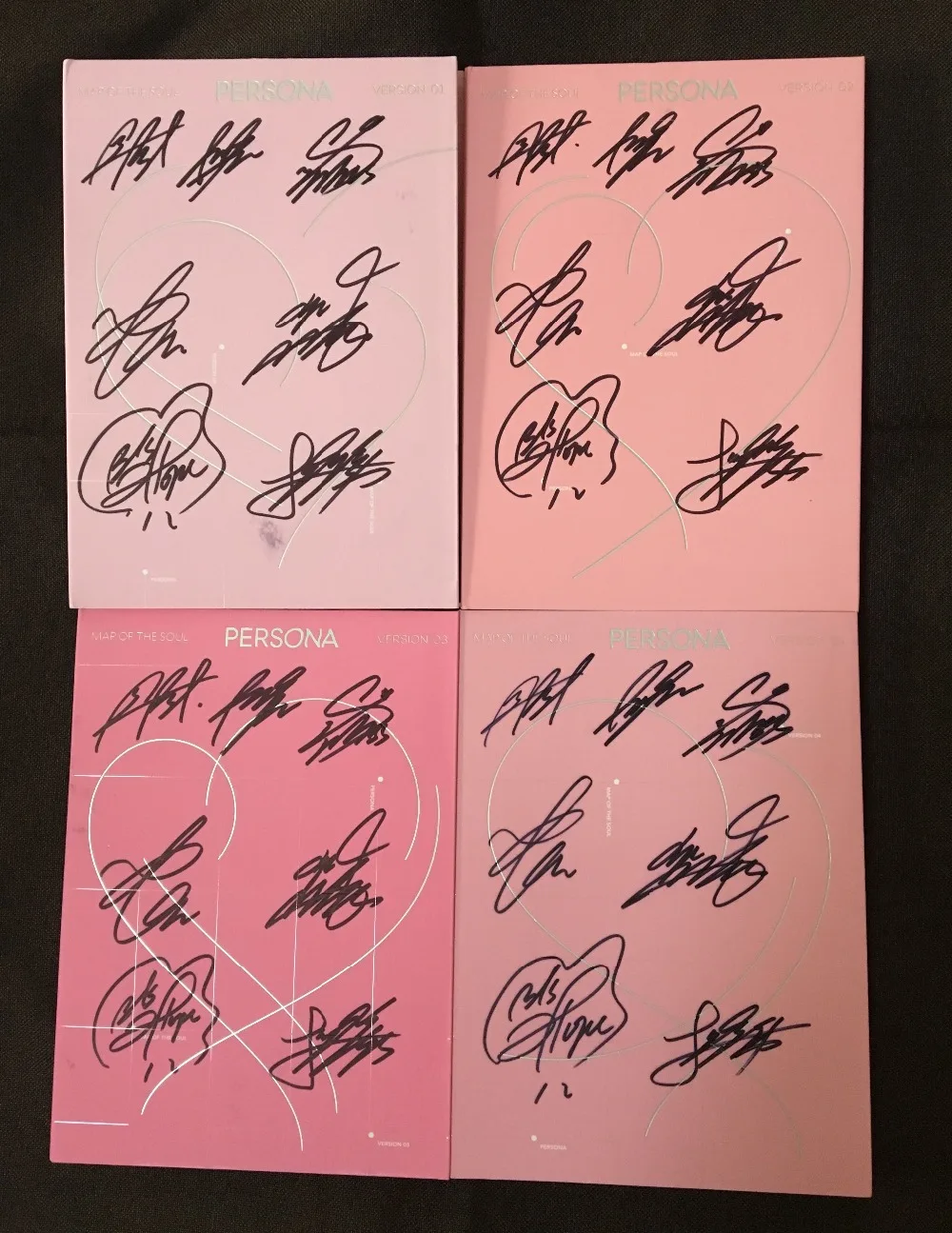 Ручной подписанный Bangtan мальчики с автографом 4-й альбом карта душа: PERSONA CD+ Фотокнига+ подписанный плакат K-POP