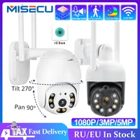 MISECU H.265X PTZ Wifi IP Camera 1080P 5MP Speed Dome AI Security Camera Wireless Two Way Audio Outdoor Waterproof Color Night 1