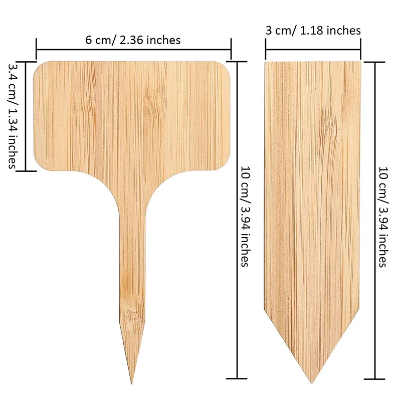 Bamboo Garden Plant Labels Garden Markers Bamboo Tags Seedling Signs Nursery Tags Reusable for Vegetable Herb Flowe
