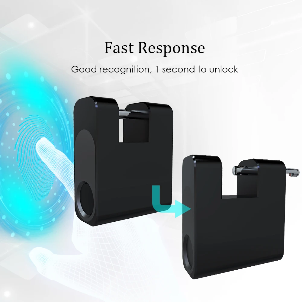 

Hot XB30F Fingerprint Padlock 20 Sets Fingerprint Unlock USB Rechargeable Smart Keyless Fingerprint Lock Anti-Theft Mini Lock