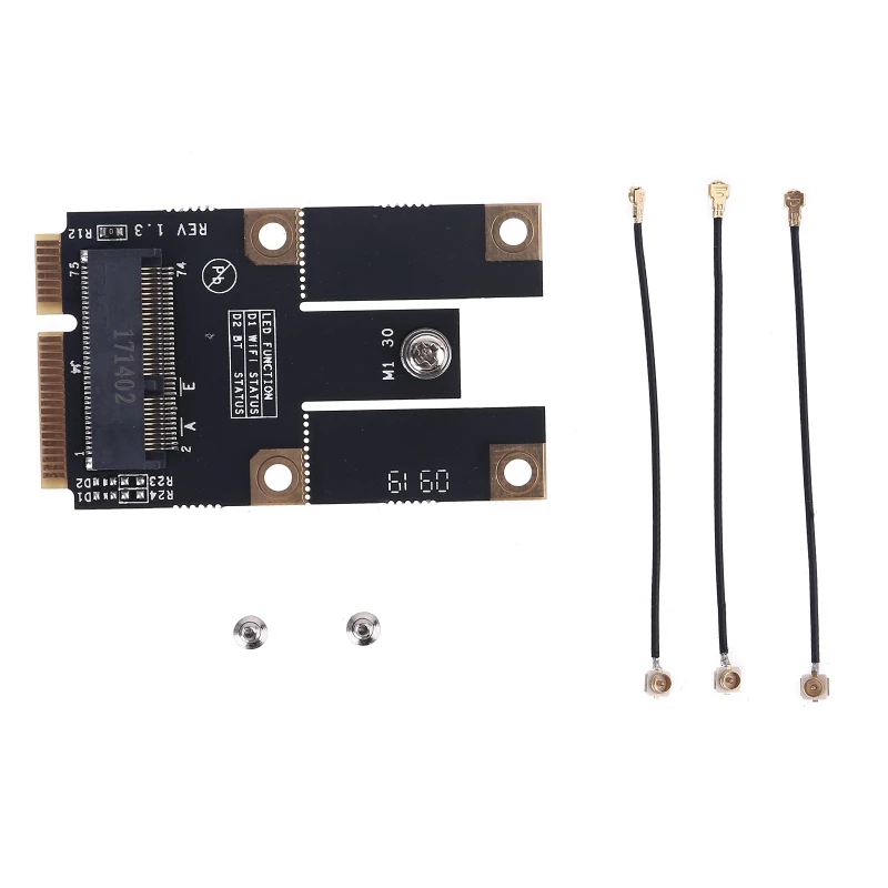 

M.2 to Mini PCI-E Interface Adapter Card with Bluetooth Adapter Cable 62KA