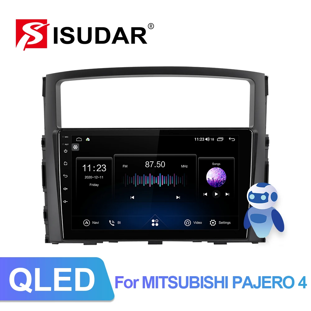Isudar V72 Android 10 Auto Radio For Mitsubishi/Pajero 2006-2014 Car Multimedia 8 Core RAM 4GB ROM 128GB GPS 4G QLED no 2din | Автомобили