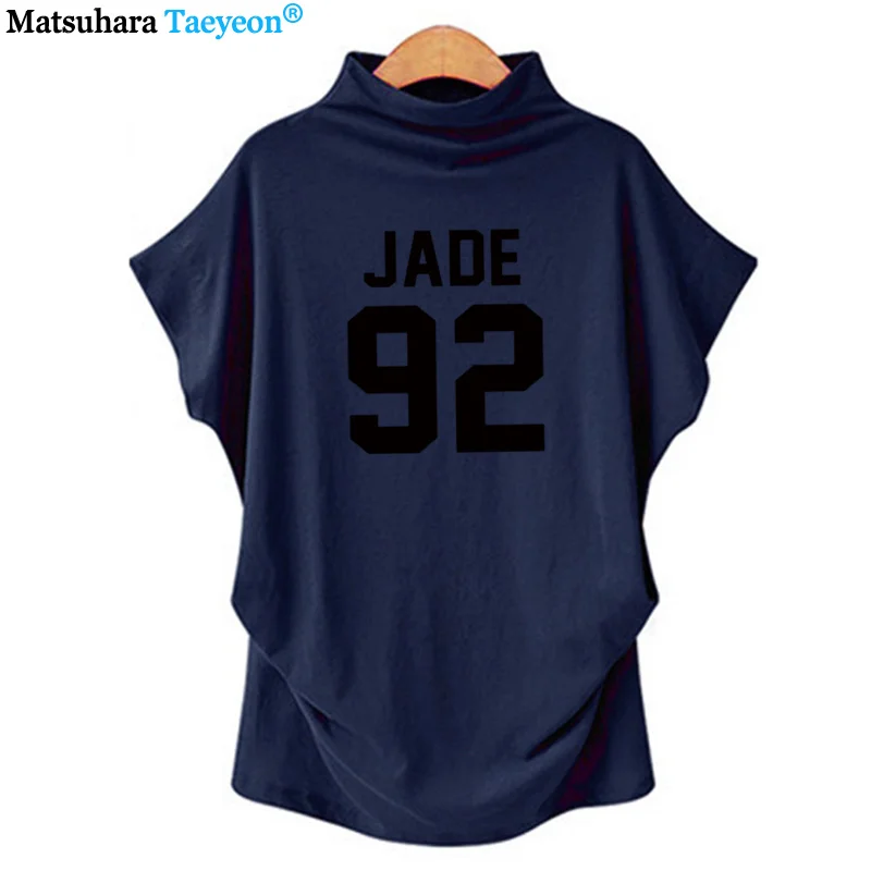 Маленькая микс рубашка Jade Thirlwall рубашка Jade 92 сзади с буквенным принтом модная Женская водолазка женские футболки хлопок Повседневная забавная футболка