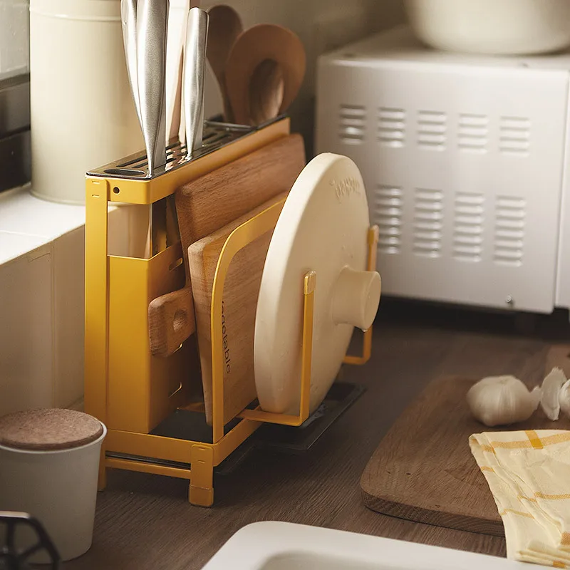  Household Candy Color Kitchen Combination Storage Rack Cutter Chopsticks Chopsticks Chopping Board  - 4000396397289