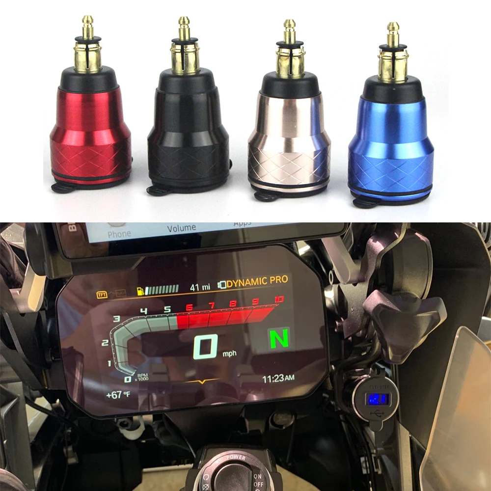 

For BMW F800GS R1250GSA R1200GS QC 3.0 Dual USB waterproof Motorcycle Charger Plug Socket Cigarette Lighter Adapter LED Display