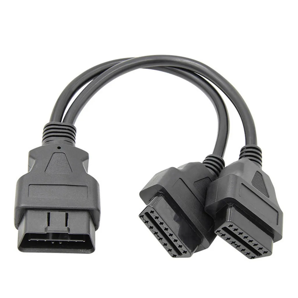 Автомобильные аксессуары ELM327 удлинитель адаптер OBD2 16pin 2 в 1 Мужской Женский конвертированный кабель конвертер адаптер Диагностический кабель