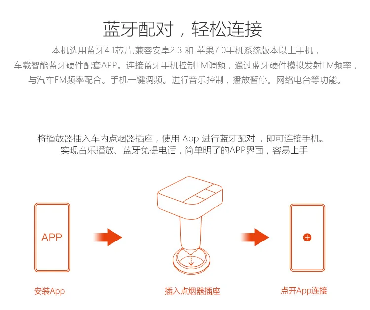 Jilang Bluetooth Hands-free FM модулятор стерео автомобильный mp3-плеер аудио адаптер fm-передатчик поддержка TF двойной зарядное устройство usb