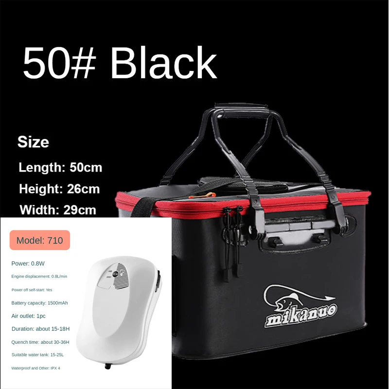 50CM Fishing Bucket Foldable Fish Bucket Multi-Functional EVA