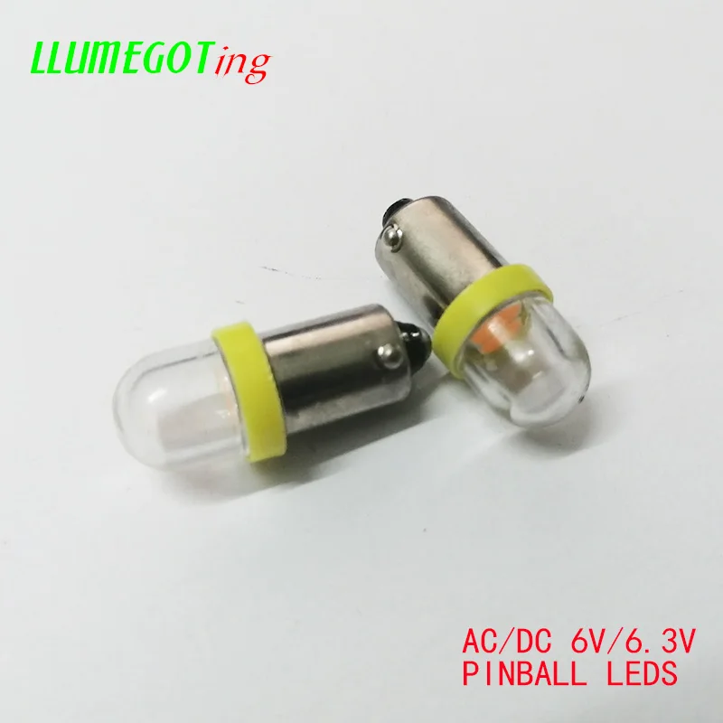 50 шт. BA9S T4W #44 #47 Круглый прозрачный купол 2x 5630SMD различные цвета неполярность AC DC 6V 6