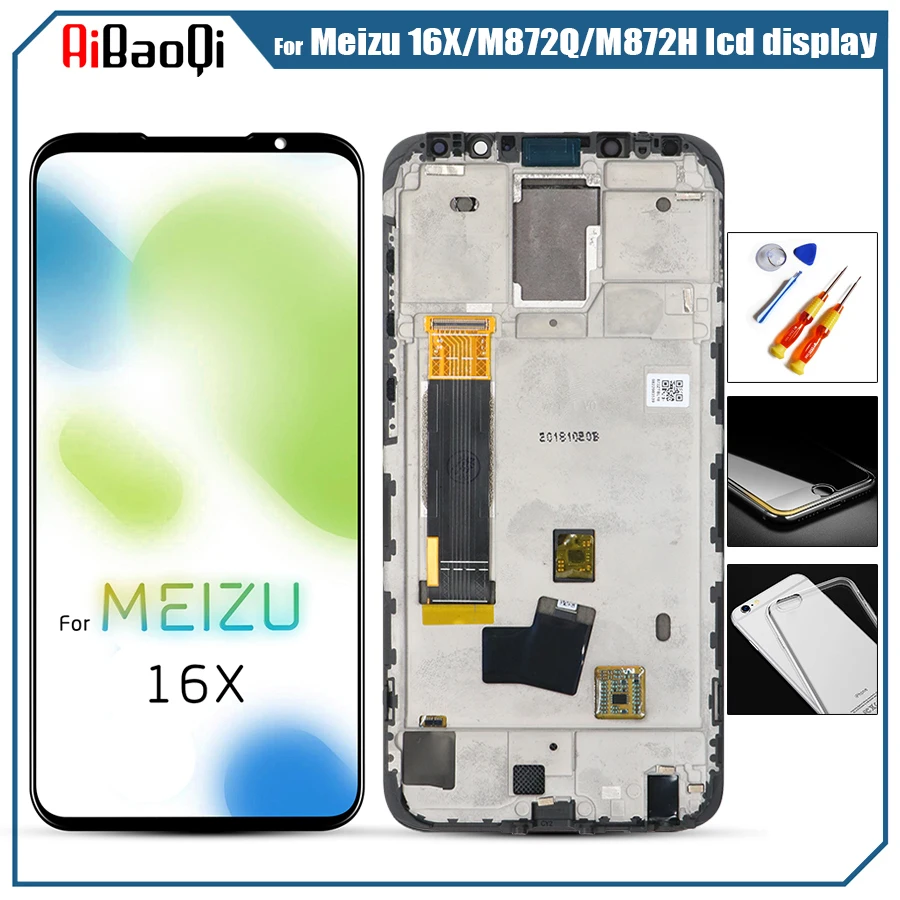 

Original For 6.0" Meizu 16X 16 X LCD Display Screen+Touch Panel Digitizer For Meizu 16X M872Q M872H AMOLED LCD Display