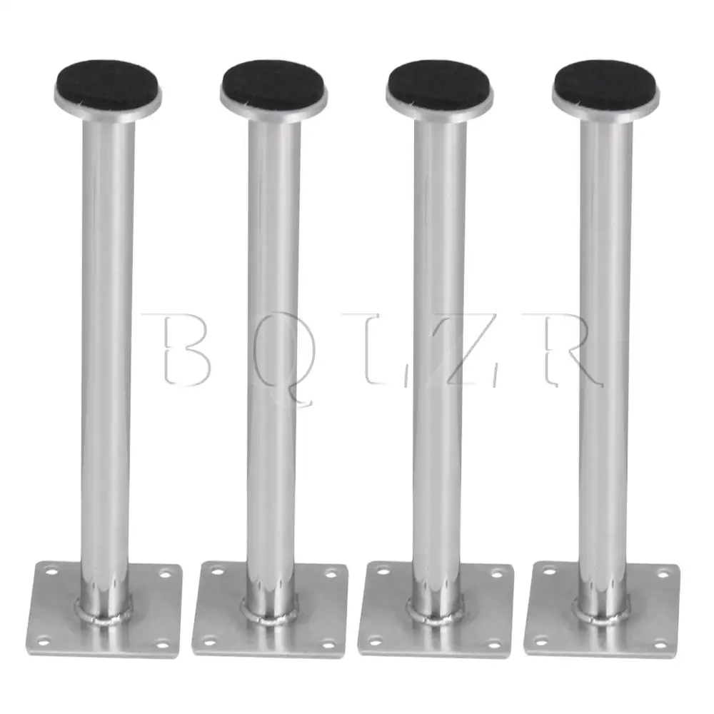 

BQLZR 4 x Stainless Steel Silver Furniture Legs 60x230mm for Sofa Bed Cupboard