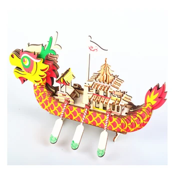 

DIY Model toys 3D Wooden Puzzle Royal dragon boat Wooden Kits Puzzle Game Assembling Toys Gift for Kids Adult P60