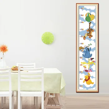 

SG055 Height Chart Table With Length Scale Baby Counted Cross Stitch Kit Cross-stitching Package Cross Stich Gift to Your Baby