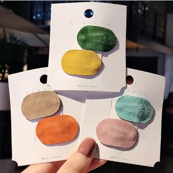 

1Pcs Macarons Hairpins Korea Simple Felt Hairpin Bb Clip Girl Cute Color Small Clip Headdress Simple Cute Hairpin Handmade