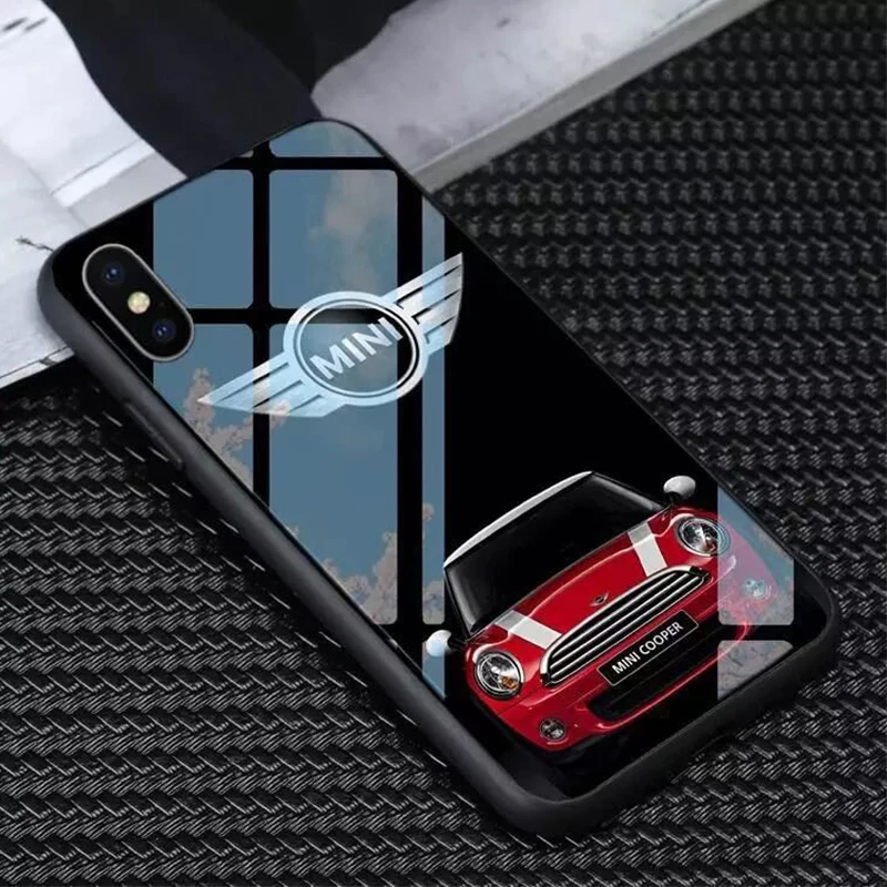 Автомобильные аксессуары для iPhone 11 Pro X XR XS Max 8 7 6 6S Plus TPU чехол для MINI Honda Toyota benz Volkswagen Nissan BMW серии - Название цвета: Черный