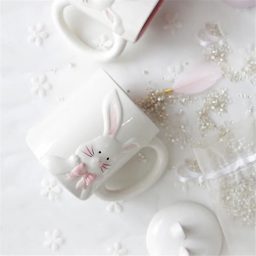 Cute Rabbit керамическая кофейная кружка кофейные чашки для чая с молоком творческая