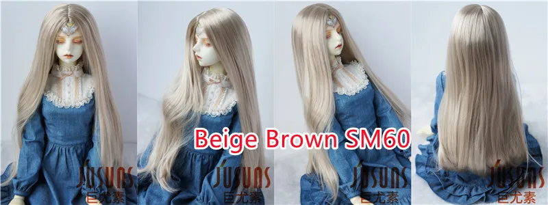 Jusuns Doll Wigs JD016 6-7inch 7-8' 8-9' Parting Long Straight Synthetic Mohair BJD Hair 1/6 1/4 1/3 YOSD MSD SD Accessories