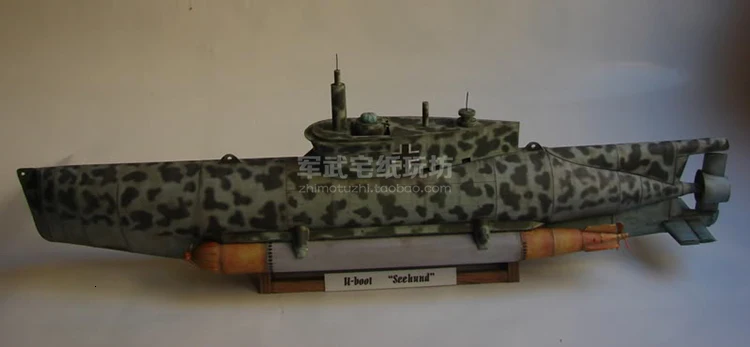 1:25 пропорции Германия Seehund уплотнения мини подводная лодка Бумажная модель подводной лодки Руководство Diy игрушки