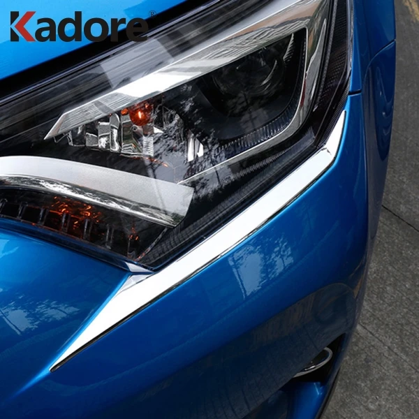 Накладка на переднюю фару для Toyota RAV4 RAV 4 2016 2017 2018 ABS Chrome|abs chrome|trim coverhead light cover |