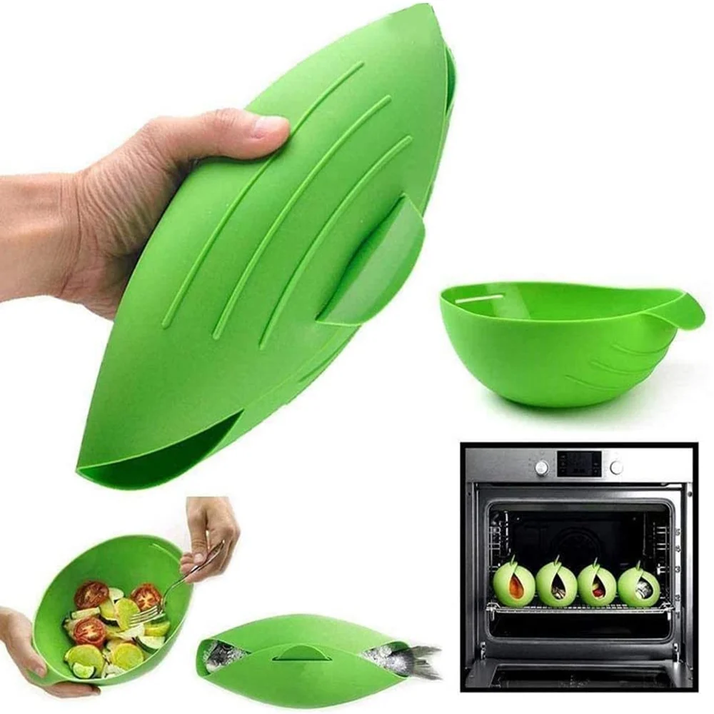 

Foldable Silicone Cooking Pocket Silicone Microwave Oven Fish Steam Bowl Bread Baking Kitchen Tool Folding Bowl for Dropshipper