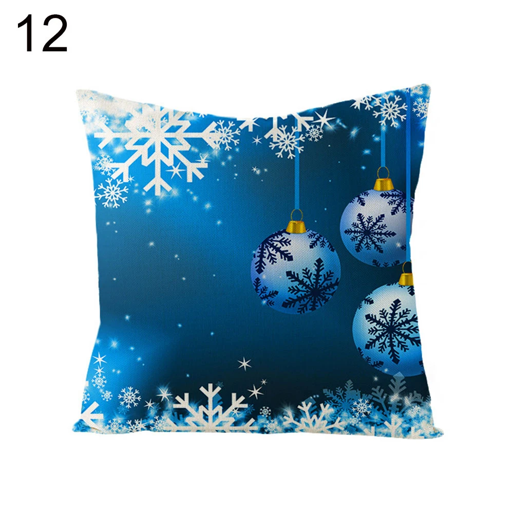 45x45 см Merry Рождественская наволочка для подушки елки/оленя/снежинка/звонок/звезда декоративная наволочка Подушка покрывало рождественские комплекты постельного белья