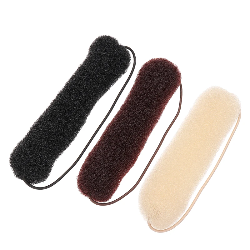 

Bun Hair Maker Rubber Band Sponge DIY Hair Bump Up Hollywood Style Roll Tuck Donut Updo French Twist Princess Head Foam Pad