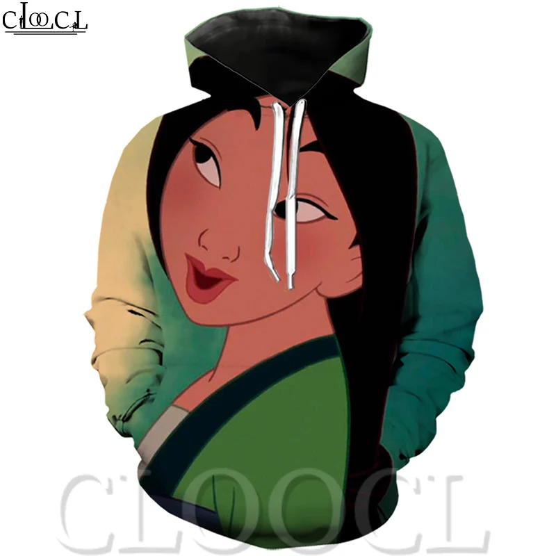 Новые модные толстовки унисекс CLOOCL с 3D принтом аниме Мулан популярные