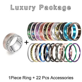 Cremo Christmas Gift Stainless Steel Rings Femme Bague Interchangeable Accessories Jewelry Stackable Band Ring Set Acier Inoxy