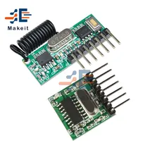 Module de sortie récepteur de décodage 4 canaux + émetteur de codage sans fil à large tension 433 mhz pour télécommande 433 Mhz