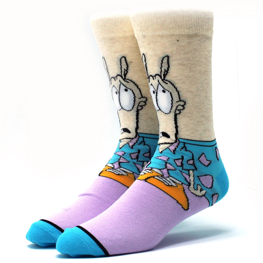 Мужские носки, модные мужские забавные носки в стиле аниме, носки в стиле хип-хоп, носки с символикой аниме, модные носки с рисунками, высокое качество - Цвет: 38