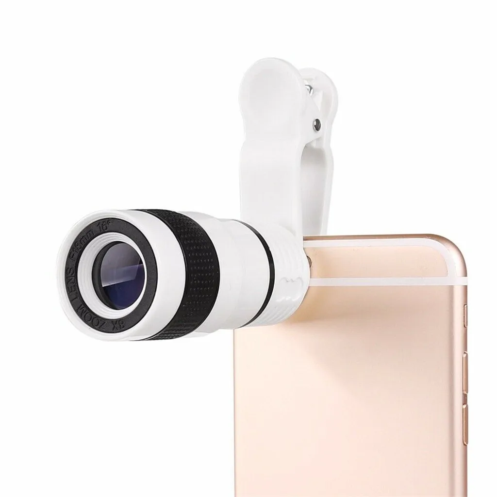 Объектив камеры телефона 12X Zoom для смартфона 2 в 1 HD двойной фокус Монокуляр
