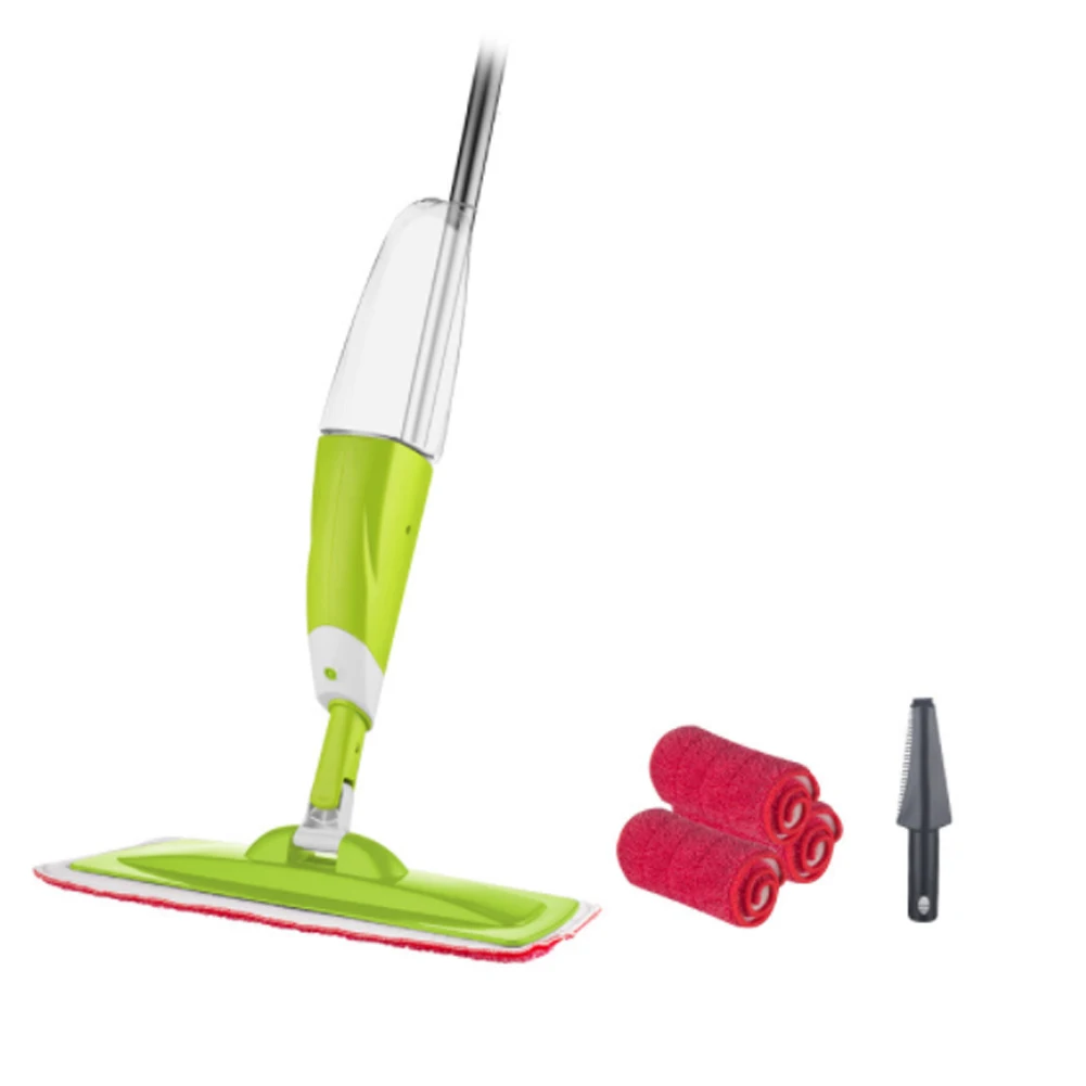 

360 Degree Spray Mop with 3 Reusable Microfiber Pads Spin Mop Combination For Wooden Floor Ceramic Tile Automatic Mop Wet or Dry